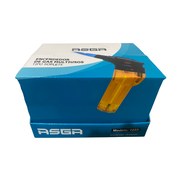 Encendedor tipo soplete ASGA - Caja con 12 piezas