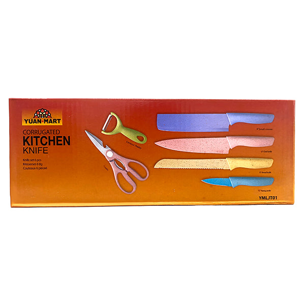Juego de cuchillos de cocina Yuan Mart - 5 cajas de 6 piezas c/u